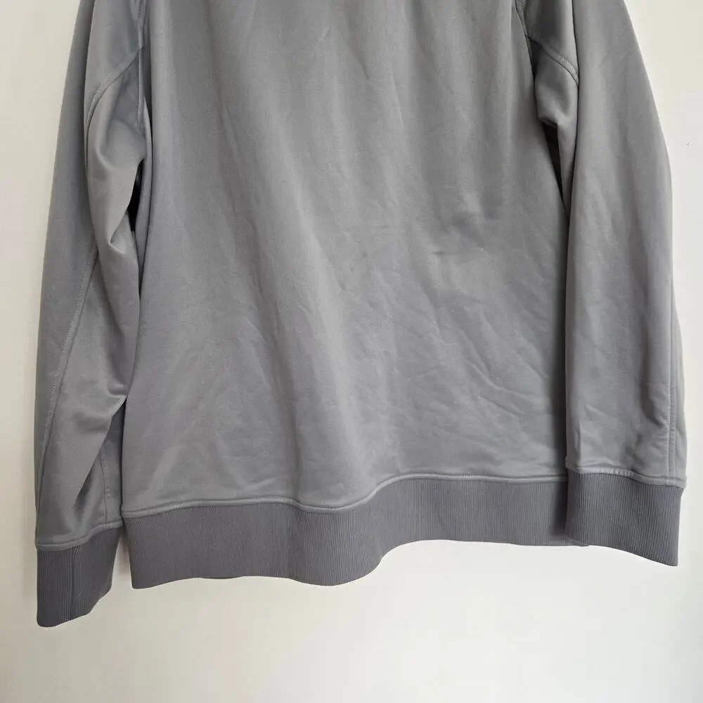 The North Face Men Track Jacket Full Zip Activewear Gray Zip Pockets XL